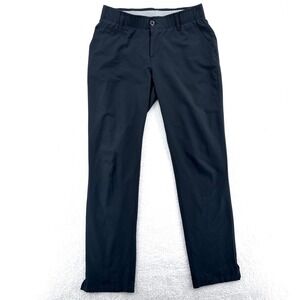 Under Armour Womens Golf Pants Size 2 Black Fitted Performance Travel Trousers